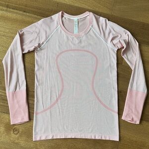 Lululemon Athletica Red Striped Long Sleeve Tee